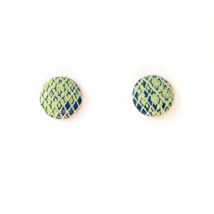 Green Leopard shaped earrings